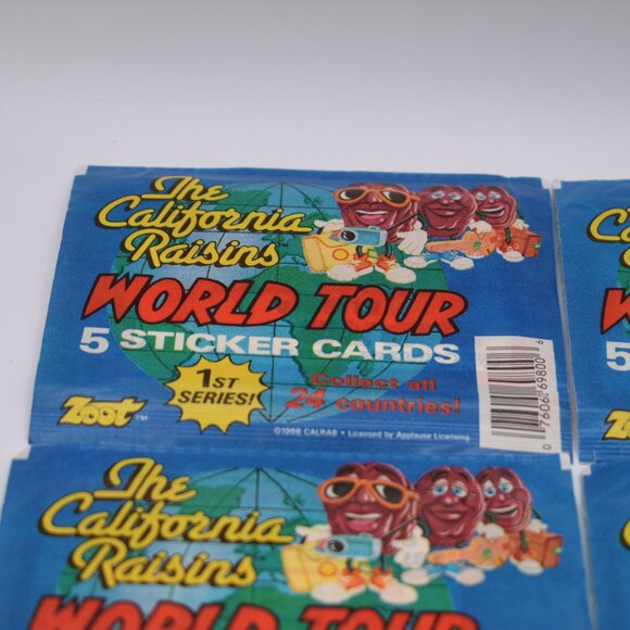 The California Raisins World Tour 5 Sticker Cards 1st Series 1998 by Zoot Italy - Picture 2 of 10